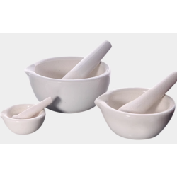 Thickened Ceramic Mortar and Pestle Set – 80 mm to 160 mm | Heavy-Duty Grinding for Lab, Herbs, and Powders